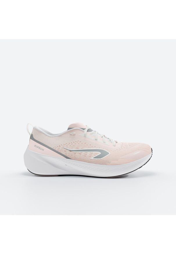 KIPRUN - Buty do biegania damskie Kiprun Cushion 500. Kolor: biały, wielokolorowy, różowy. Szerokość cholewki: normalna