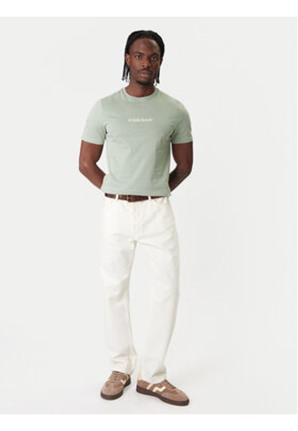 Guess Jeans T-Shirt M4YI52 K8HM0 Zielony Regular Fit. Kolor: zielony. Materiał: bawełna