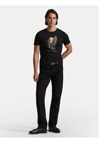 Polo Ralph Lauren T-Shirt 710P08093002 Czarny Custom Slim Fit. Typ kołnierza: polo. Kolor: czarny. Materiał: bawełna #2