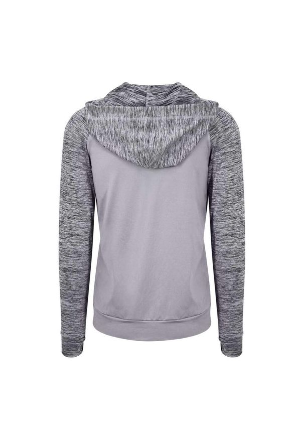 JUST COOL - Bluza Rozpinana Męska Kontrastowa Melanż Slim. Kolor: szary. Wzór: melanż