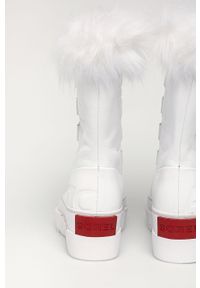 sorel - Sorel - Śniegowce skórzane Joan Of Arctic Next. Nosek buta: okrągły. Zapięcie: sznurówki. Kolor: biały. Materiał: skóra. Szerokość cholewki: normalna. Obcas: na obcasie. Wysokość obcasa: średni #4