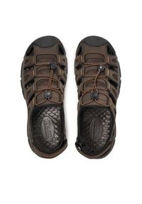 skechers - Skechers Sandały Tresmen-Outseen 204111/CHOC Brązowy. Kolor: brązowy. Materiał: skóra #4