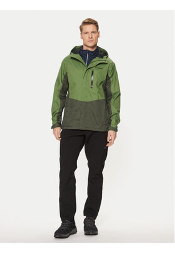 columbia - Columbia Kurtka przeciwdeszczowa Pouring Adventure™ III 2117171 Zielony Regular Fit. Kolor: zielony. Materiał: syntetyk