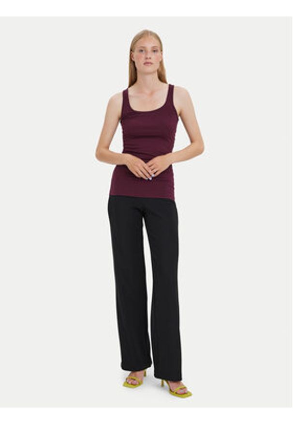 Vero Moda Top Maxi 10185110 Fioletowy Regular Fit. Kolor: fioletowy. Materiał: bawełna