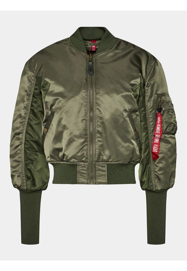 Alpha Industries Kurtka bomber MA-1 Cyber 108008 Zielony Regular Fit. Kolor: zielony. Materiał: syntetyk