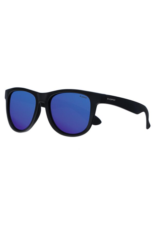 Okulary przeciwsłoneczne unisex OPC LIFESTYLE IBIZA Matt Black Blue Revo + etui. Kolor: czarny, niebieski, wielokolorowy