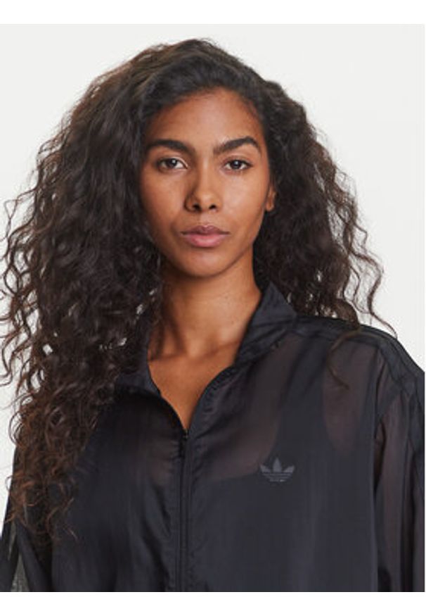 Adidas - adidas Bluza adicolor Sheer JN6130 Czarny Loose Fit. Kolor: czarny. Materiał: syntetyk