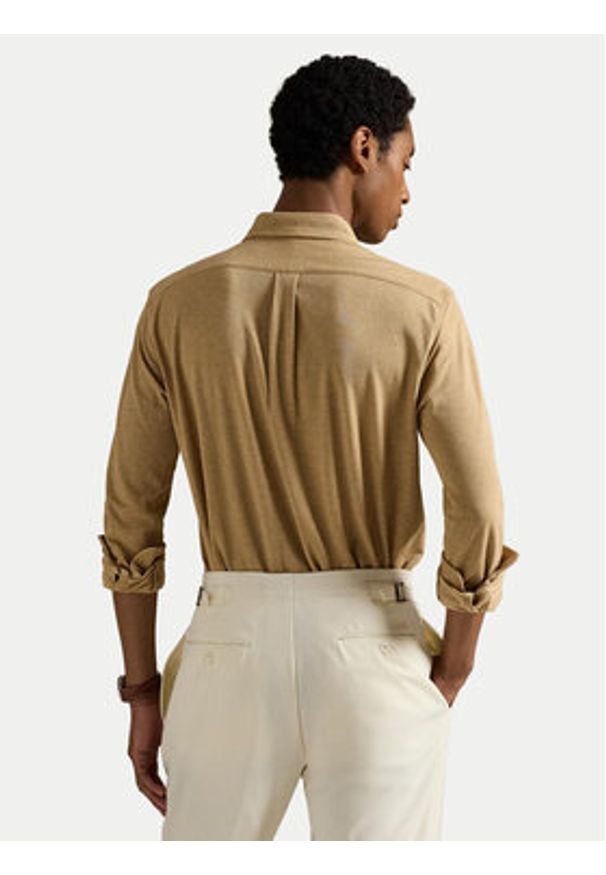 Polo Ralph Lauren Koszula 710654408115 Beżowy Regular Fit. Typ kołnierza: polo. Kolor: beżowy. Materiał: bawełna