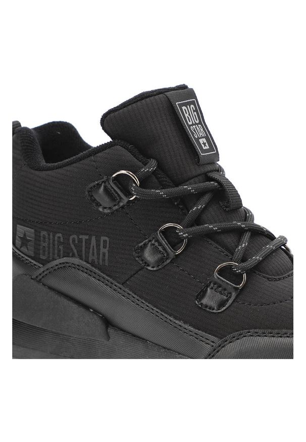 Big-Star - Czarne Botki Big Star Modne Buty Dziecięce. Kolor: czarny. Materiał: skóra ekologiczna, materiał. Szerokość cholewki: normalna. Styl: sportowy, elegancki