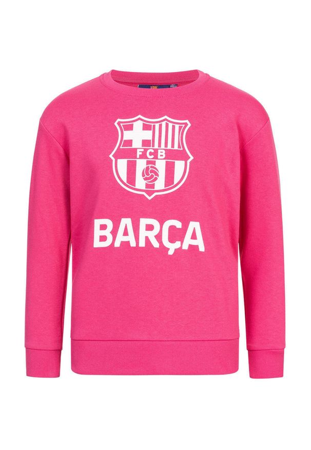 Bluza Dziecięca FC Barcelona Różowa 116 - Komfort i Styl. Kolor: różowy. Materiał: poliester, bawełna. Sport: piłka nożna