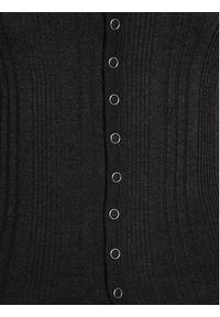 BDG Urban Outfitters Bluzka Ribbed Popper Ls 77097111 Czarny Slim Fit. Kolor: czarny. Materiał: syntetyk #2