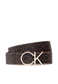 Calvin Klein Pasek Damski Re-Lock Ck Rev Belt 30mm K60K610156 Brązowy. Kolor: brązowy. Materiał: skóra