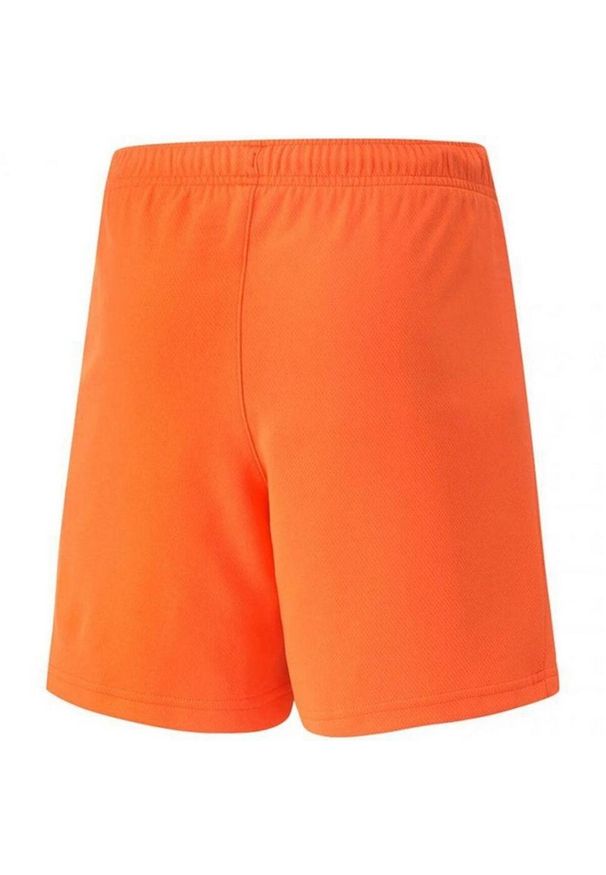 Puma - Spodenki TeamRISE Dla Dzieci. Kolor: pomarańczowy, wielokolorowy, żółty. Styl: sportowy. Sport: turystyka piesza