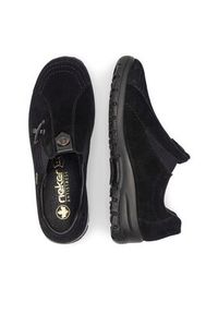 Rieker Półbuty L7171-00 Czarny. Kolor: czarny. Materiał: skóra, zamsz #2