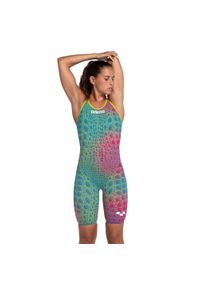 Strój startowy damski skóra pływacka Arena Carbon Air2 Aurora Cayman. Kolor: różowy. Materiał: skóra #1