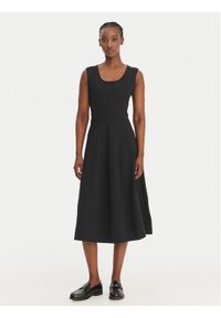 Calvin Klein Jeans Sukienka codzienna LV047F203G Czarny Regular Fit. Okazja: na co dzień. Kolor: czarny. Materiał: bawełna. Typ sukienki: proste. Styl: casual #1