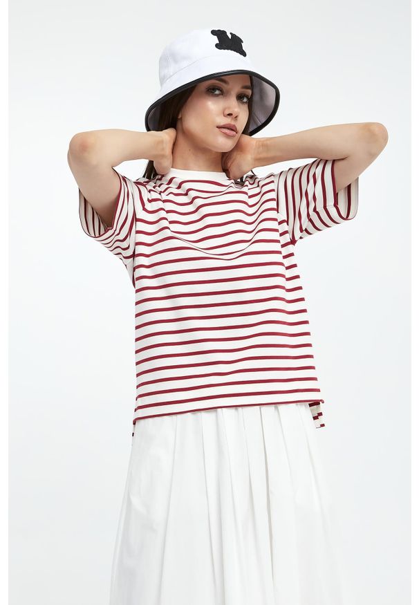 Weekend Max Mara - T-shirt damski w paski Multid WEEKEND MAX MARA. Wzór: paski