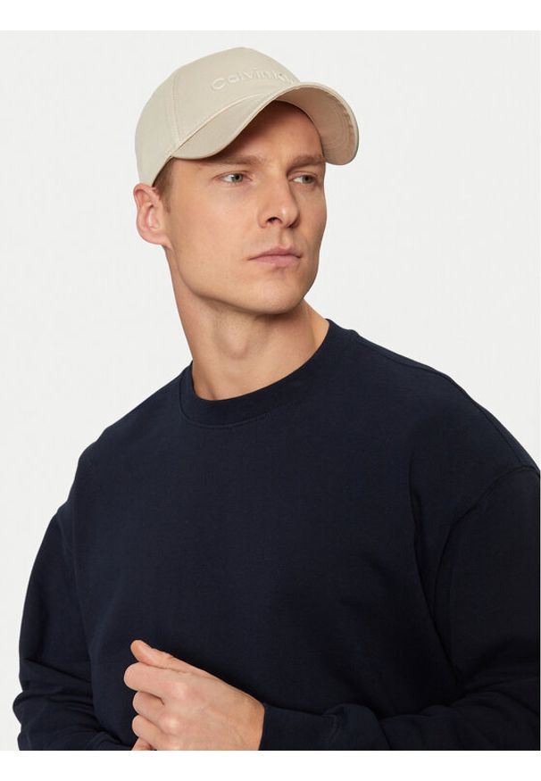 Calvin Klein Czapka z daszkiem K50K511987 Écru. Materiał: bawełna, materiał