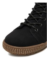 Rieker Trzewiki N0730-00 Czarny. Kolor: czarny. Materiał: materiał #3