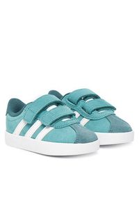 Adidas - adidas Sneakersy VL Court 3.0 Shoes JP7877 Turkusowy. Kolor: turkusowy. Materiał: zamsz, skóra