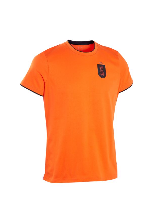 KIPSTA - Koszulka do piłki nożnej Kipsta FF100 Holandia 2024. Kolor: pomarańczowy. Materiał: materiał, bawełna