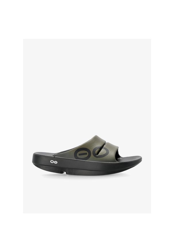 OOFOS - Klapki Oofos Ooahh Sport. Kolor: zielony. Styl: sportowy