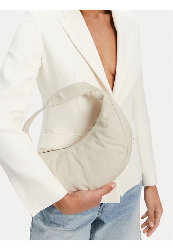 Calvin Klein Torebka Ckj Monogram Pinched Medium Shou LV04F3206G Écru. Kolor: kremowy