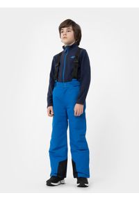 4F JUNIOR - Spodnie narciarskie membrana 8 000 chłopięce. Kolor: niebieski. Materiał: materiał, poliester. Sezon: zima. Sport: narciarstwo
