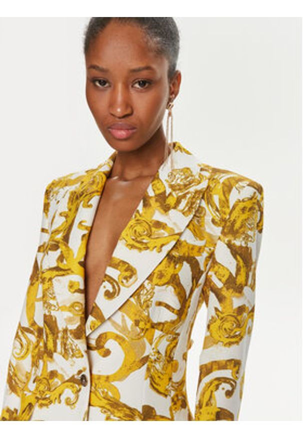 Versace Jeans Couture Marynarka 76HAQ702 Biały Slim Fit. Kolor: biały. Materiał: syntetyk