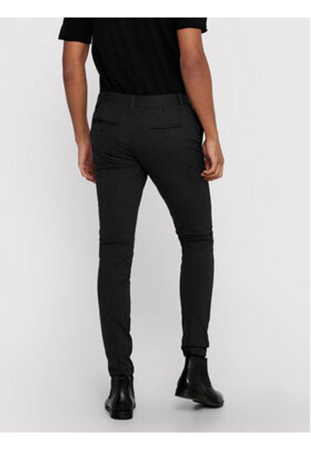 Only & Sons Chinosy Mark 22013727 Szary Slim Fit. Kolor: szary. Materiał: syntetyk