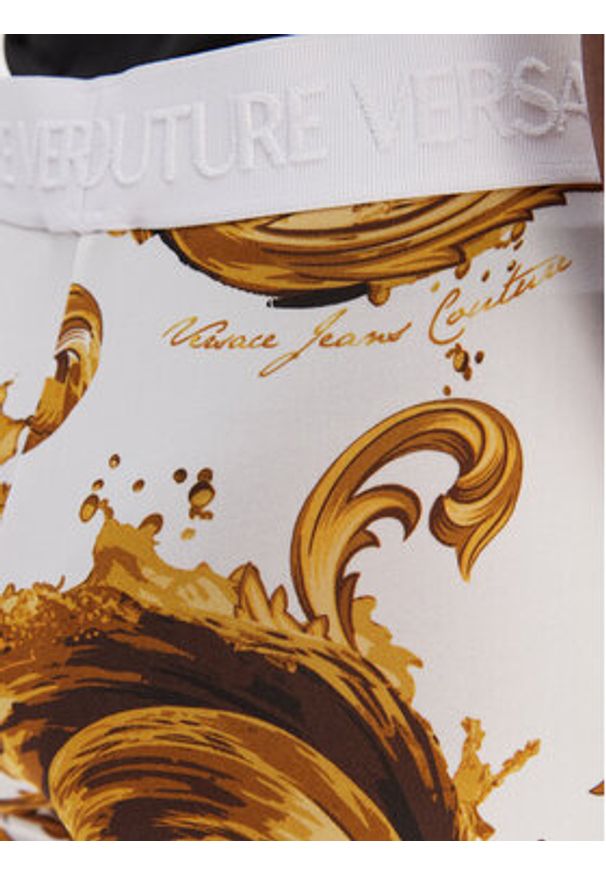 Versace Jeans Couture Legginsy 80HAC107 JS533 Biały Flare Fit. Kolor: biały. Materiał: wiskoza