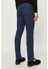 Selected - Spodnie. Kolor: niebieski. Materiał: tkanina, bawełna, elastan. Wzór: gładki #2