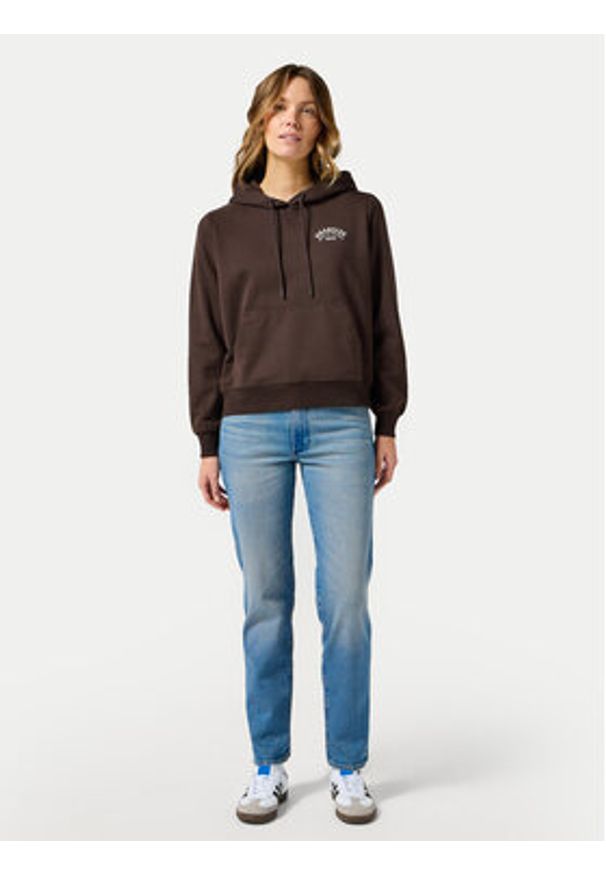 Wrangler Bluza 112356458 Brązowy Regular Fit. Kolor: brązowy. Materiał: bawełna