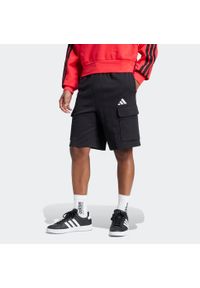 Adidas - Spodenki fitness męskie ADIDAS. Kolor: czarny. Materiał: włókno, materiał, bawełna. Sport: fitness