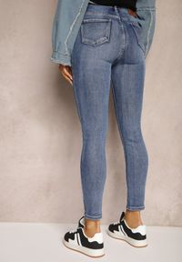 Renee - Niebieskie Jeansy High Waist o Kroju Skinny Riadoria. Okazja: na co dzień. Stan: podwyższony. Kolor: niebieski. Styl: elegancki, casual, klasyczny, sportowy #4