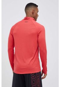 Under Armour bluza treningowa Tech 2.0 kolor czerwony melanżowa. Kolor: czerwony. Materiał: skóra, materiał. Długość rękawa: raglanowy rękaw. Długość: krótkie. Wzór: melanż #4