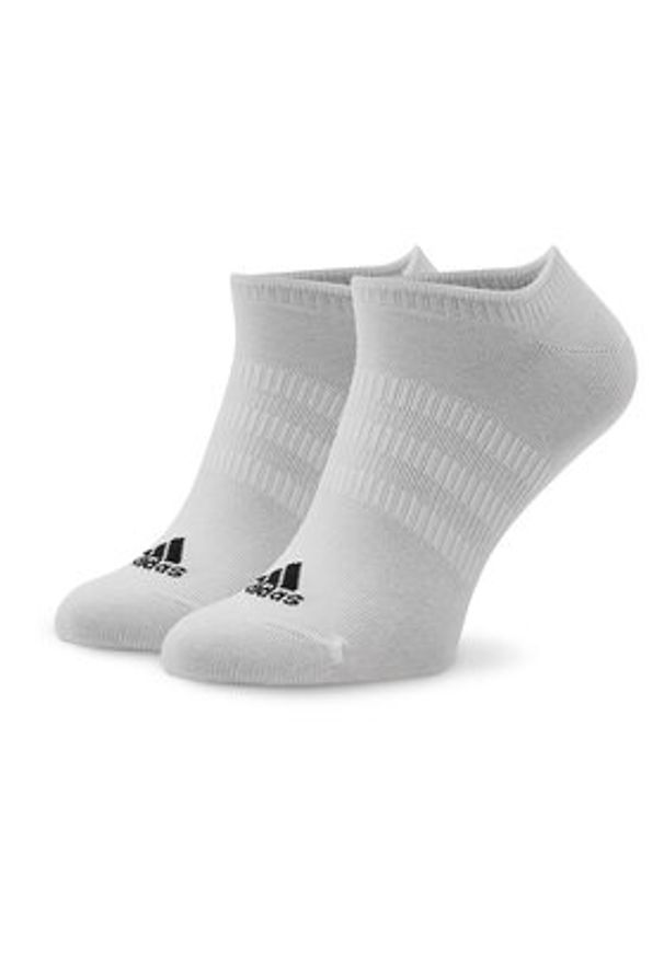 Adidas - adidas Skarpety stopki unisex Thin and Light No-Show Socks 3 Pairs HT3463 Biały. Kolor: biały. Materiał: materiał