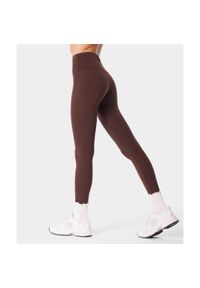 Legginsy crossback na pilates dla kobiet Carpatree Balletcore. Stan: podwyższony. Kolor: brązowy. Sport: joga i pilates