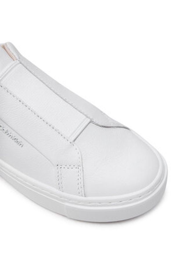 Calvin Klein Sneakersy Cupsole Slip On W/Ml HW0HW02289 Biały. Zapięcie: bez zapięcia. Kolor: biały. Materiał: skóra