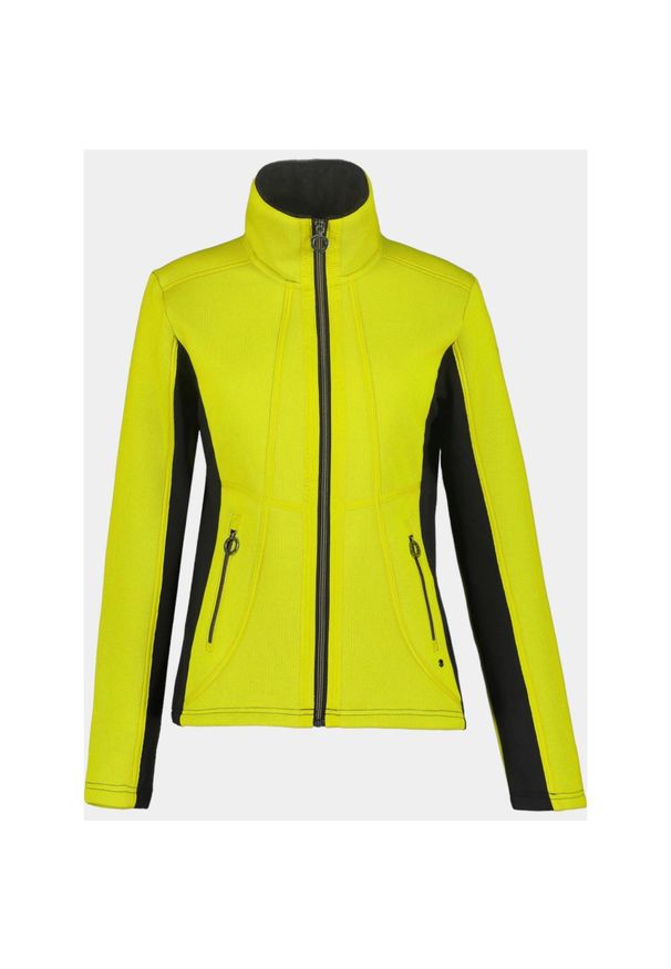 LUHTA - Sweter damski Luhta Lumikero. Typ kołnierza: polo. Kolor: czarny, wielokolorowy, żółty. Materiał: polar. Sport: turystyka piesza
