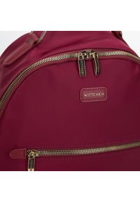 Wittchen - Damski plecak nylonowy prosty bordowy. Kolor: czerwony. Materiał: nylon. Styl: klasyczny, elegancki #3