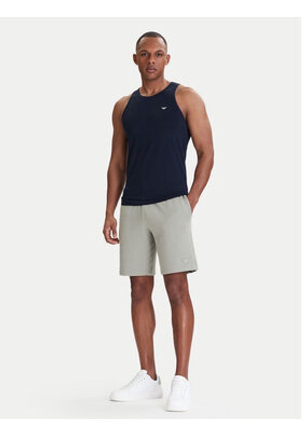 Emporio Armani Underwear Tank top EM000385 AF18891 UB102 Granatowy Slim Fit. Kolor: niebieski. Materiał: bawełna