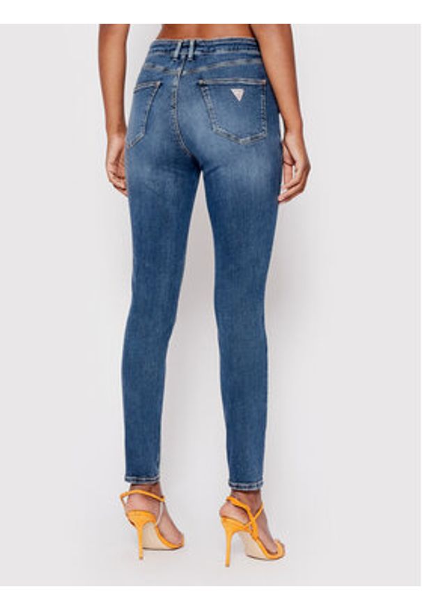 Guess Jeansy W2YA46 D4Q02 Niebieski Skinny Fit. Kolor: niebieski