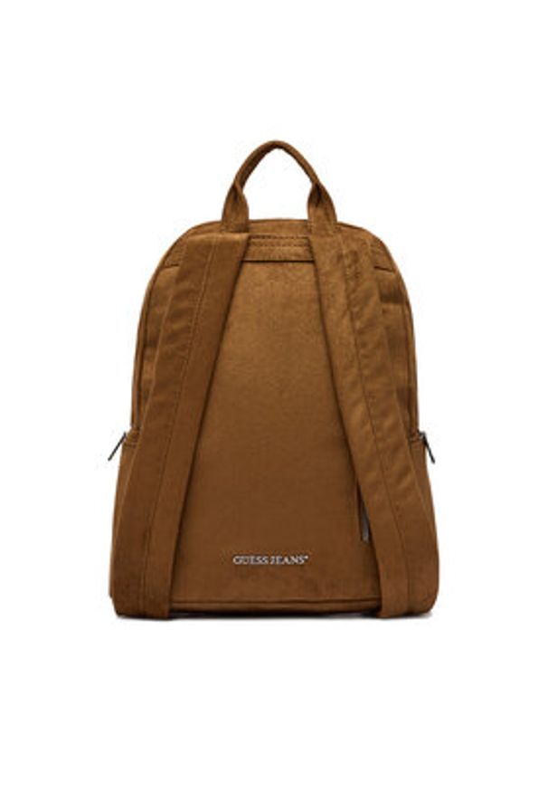 Guess Jeans Plecak CWBEO-GUESS-B-006-09 Brązowy. Kolor: brązowy. Materiał: skóra