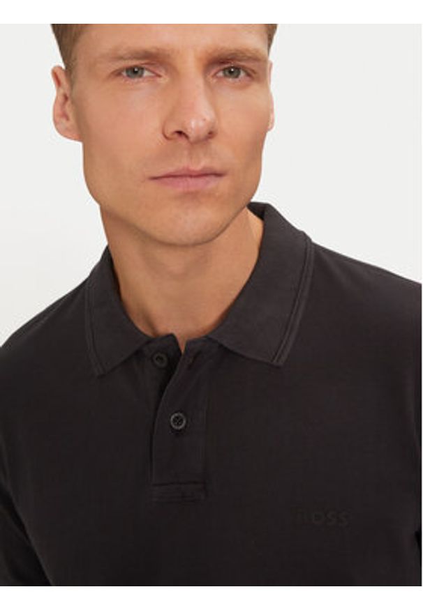 BOSS - Boss Polo Prime 50507813 Czarny Regular Fit. Typ kołnierza: polo. Kolor: czarny. Materiał: bawełna