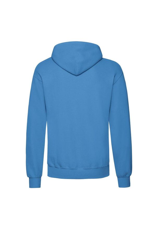 FRUIT OF THE LOOM - Męska Klasyczna Bluza Z Kapturem. Typ kołnierza: kaptur. Kolor: niebieski