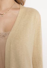 Born2be - Beżowy Kardigan Niezapinany Santtase. Kolor: beżowy. Sezon: jesień, zima #4