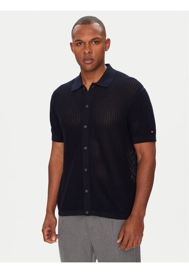 TOMMY HILFIGER - Tommy Hilfiger Koszula MW0MW39530 Granatowy Regular Fit. Kolor: niebieski. Materiał: bawełna
