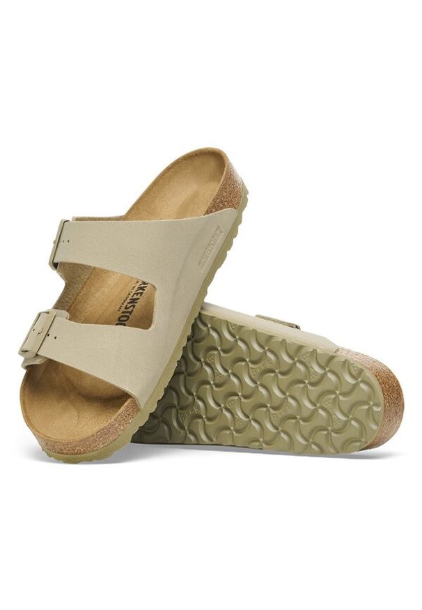 Birkenstock - Klapki damskie BIRKENSTOCK ARIZONA BF FADED KHAKI. Kolor: zielony