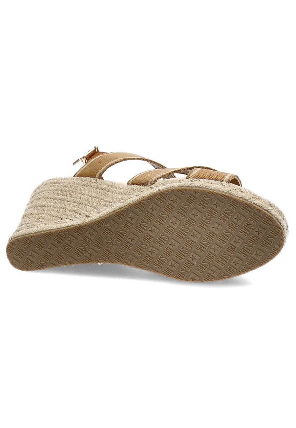 Big-Star - Beżowe Sandały Big Star Stylowe Espadryle Damskie. Kolor: beżowy. Materiał: materiał. Szerokość cholewki: normalna. Styl: elegancki